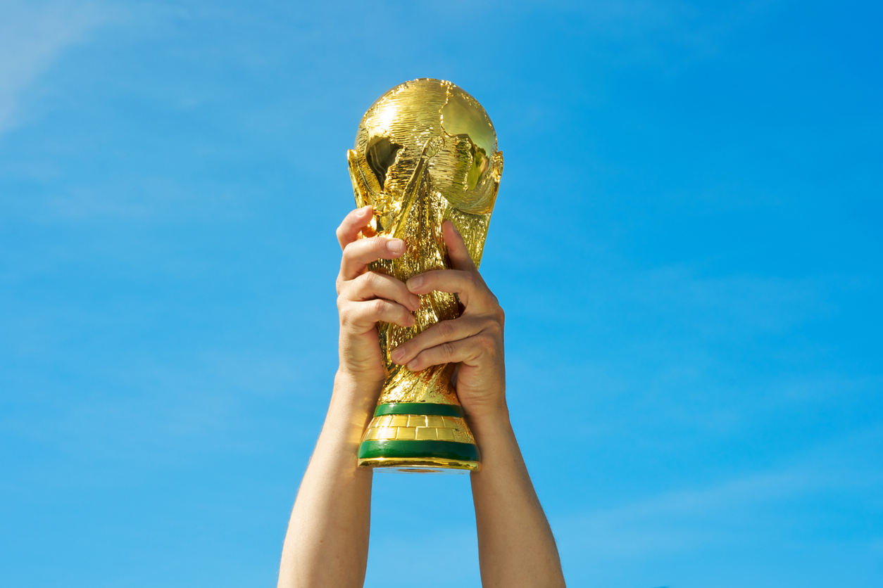 Copa do mundo Bola de Ouro Troféu de Futebol Réplica Campeão