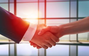 handshake of businessmen. the concept of successful negotiations.
